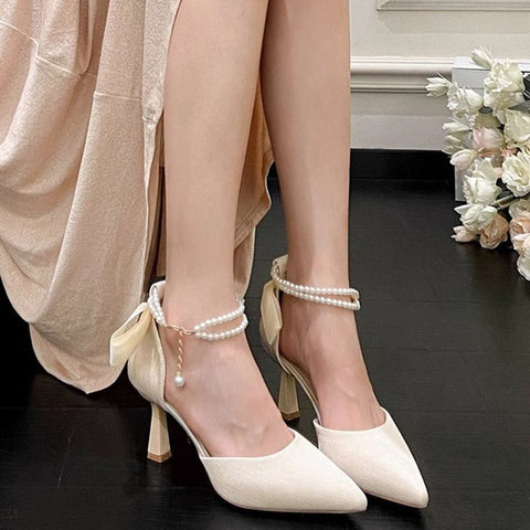 Fairy Style Bow Graceful And Fashionable High Heels