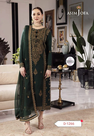 3 pcs Chiffon heavy embroidered spengle work