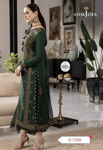 3 pcs Chiffon heavy embroidered spengle work