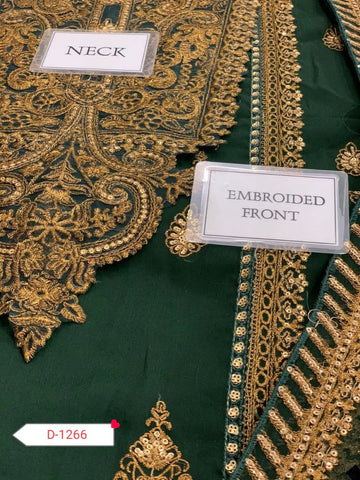 3 pcs Chiffon heavy embroidered spengle work