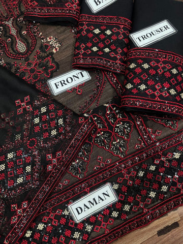 BRAND…NOORMA KAAMAL | CHIFFON Suit With MALAI Trouser