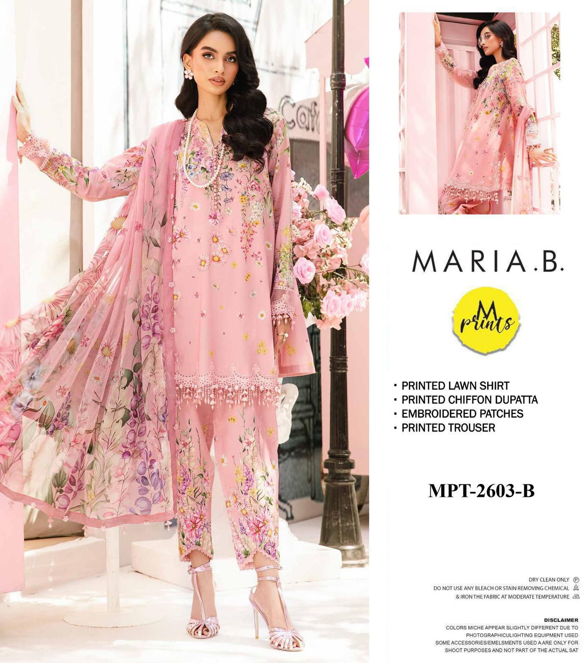 Brand :MARIA.B |  Fabric :Lawn  Chiffon