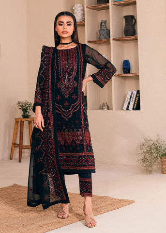 BRAND…NOORMA KAAMAL | CHIFFON Suit With MALAI Trouser