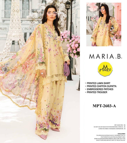 Brand :MARIA.B |  Fabric :Lawn  Chiffon