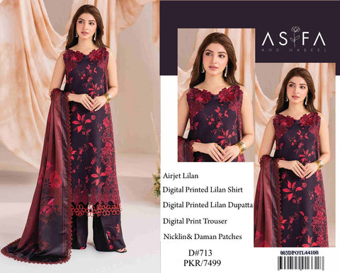 Fabric Fine Quality ;Linen 3pc