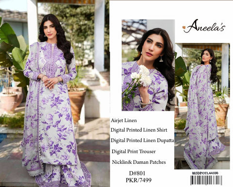 Fabric Fine Quality ;Linen 3pc