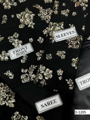 JAZMIN | CHIFFON Saree With SATIN SILK Trouser