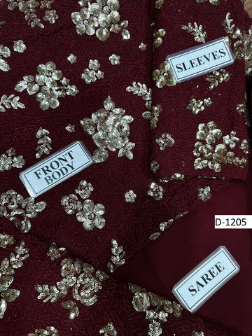 JAZMIN | CHIFFON Saree With SATIN SILK Trouser