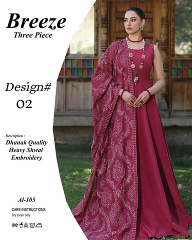 Fancy Winter Collection 2025 | Fabric Best Quality DHANAK 100*100 3pc