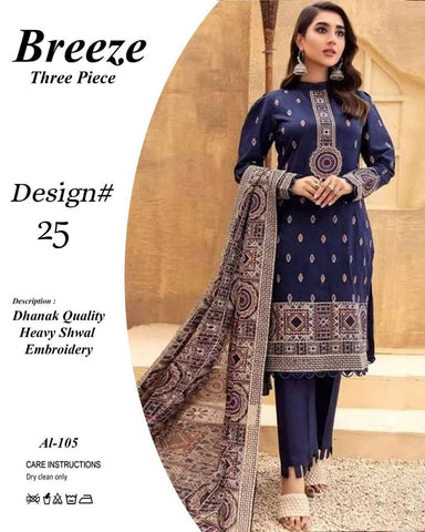 Fancy Winter Collection 2025 | Fabric Best Quality DHANAK 100*100 3pc