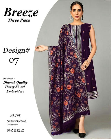 Fancy Winter Collection 2025 | Fabric Best Quality DHANAK 100*100 3pc