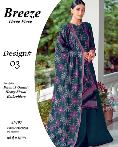 Fancy Winter Collection 2025 | Fabric Best Quality DHANAK 100*100 3pc
