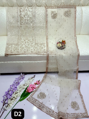 Swarovski Pearl's with Aari & Sequence & Special Lcd Rose Gold Gotta Work

2Pc Shirt & Duppata