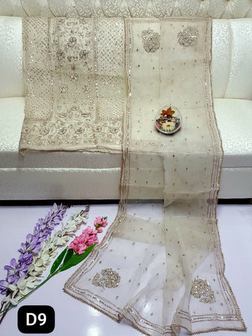 Swarovski Pearl's with Aari & Sequence & Special Lcd Rose Gold Gotta Work

2Pc Shirt & Duppata