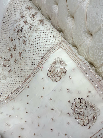 Swarovski Pearl's with Aari & Sequence & Special Lcd Rose Gold Gotta Work

2Pc Shirt & Duppata